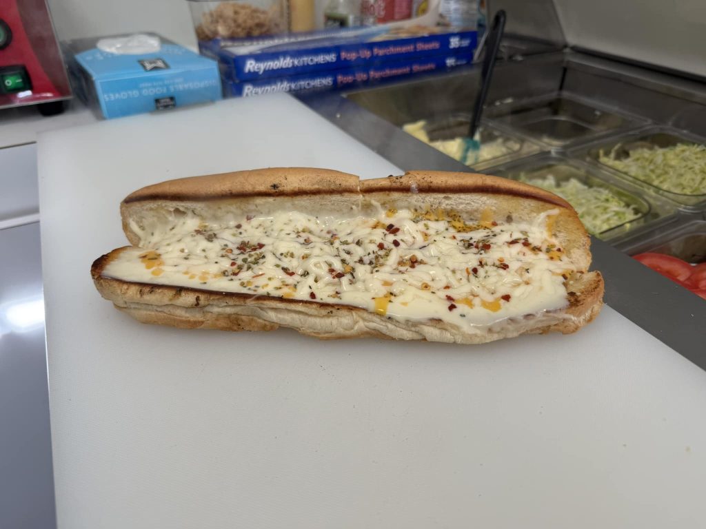 Three cheese hoagie